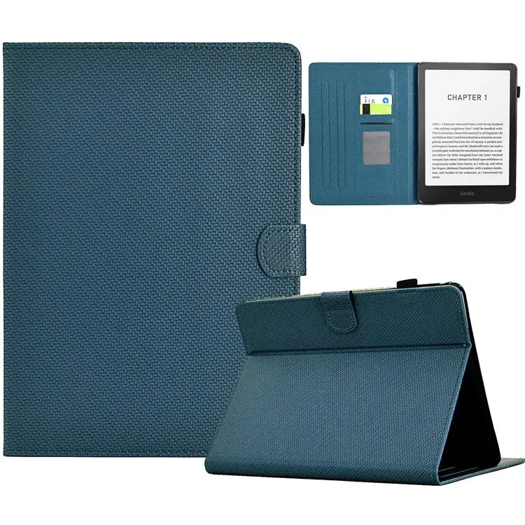 For Amazon Kindle Paperwhite (2024) Case Carbon Fiber Texture PU Leather Cover Stand View