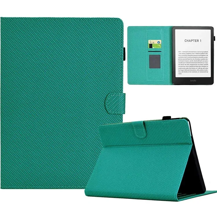 For Amazon Kindle Paperwhite (2024) Case Carbon Fiber Texture PU Leather Cover Stand View