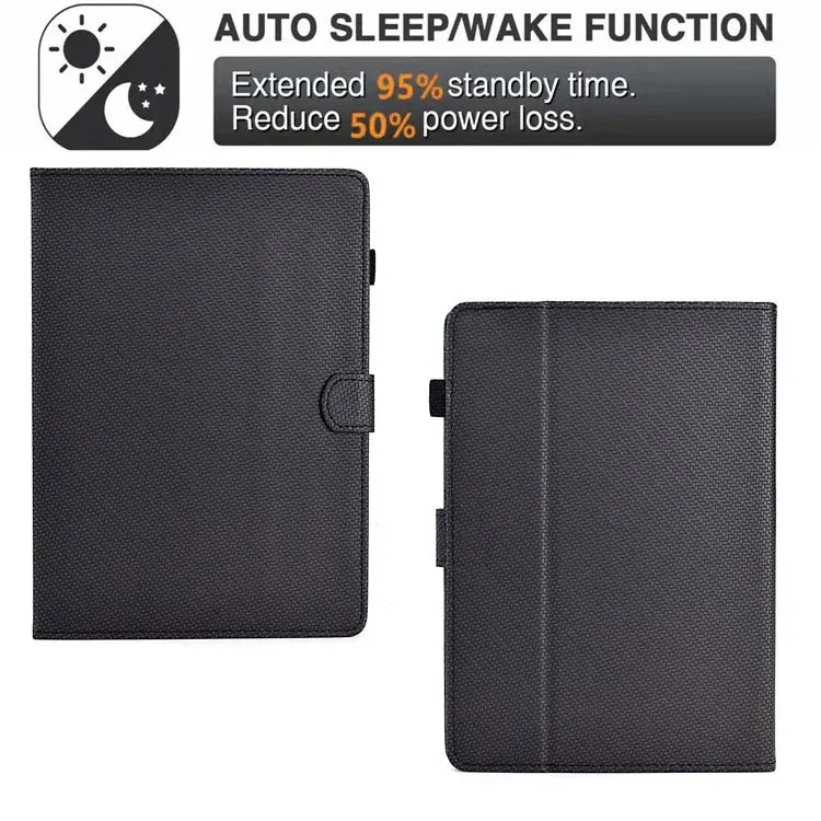 For Amazon Kindle Paperwhite (2024) Case Carbon Fiber Texture PU Leather Cover Stand View