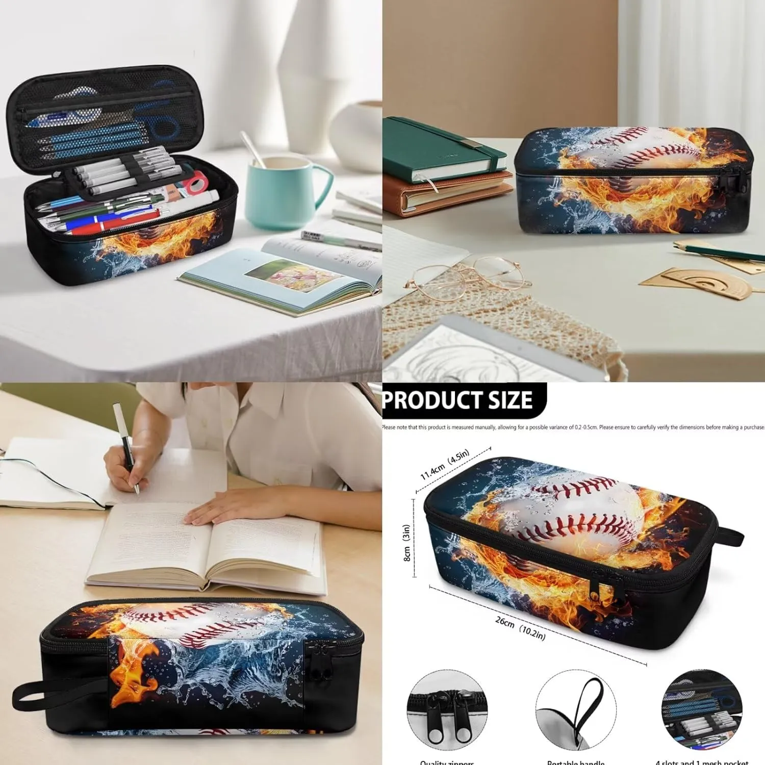 FOR U DESIGNS Youth Baseball Backpack for Boys 8-12 Large Capacity Bookbag Set with Lunch Box Cool Middle School Book Bags 6th Grade Boys Lightweight Travel Rucksack