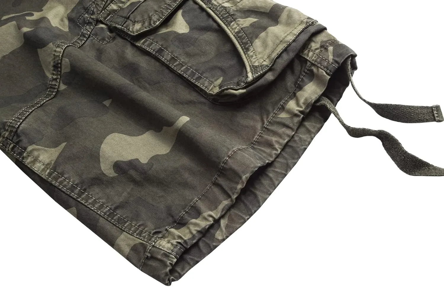 FOURSTEEDS Women's Casual Fitted Multi-Pockets Camouflage Twill Bermuda Cargo Shorts