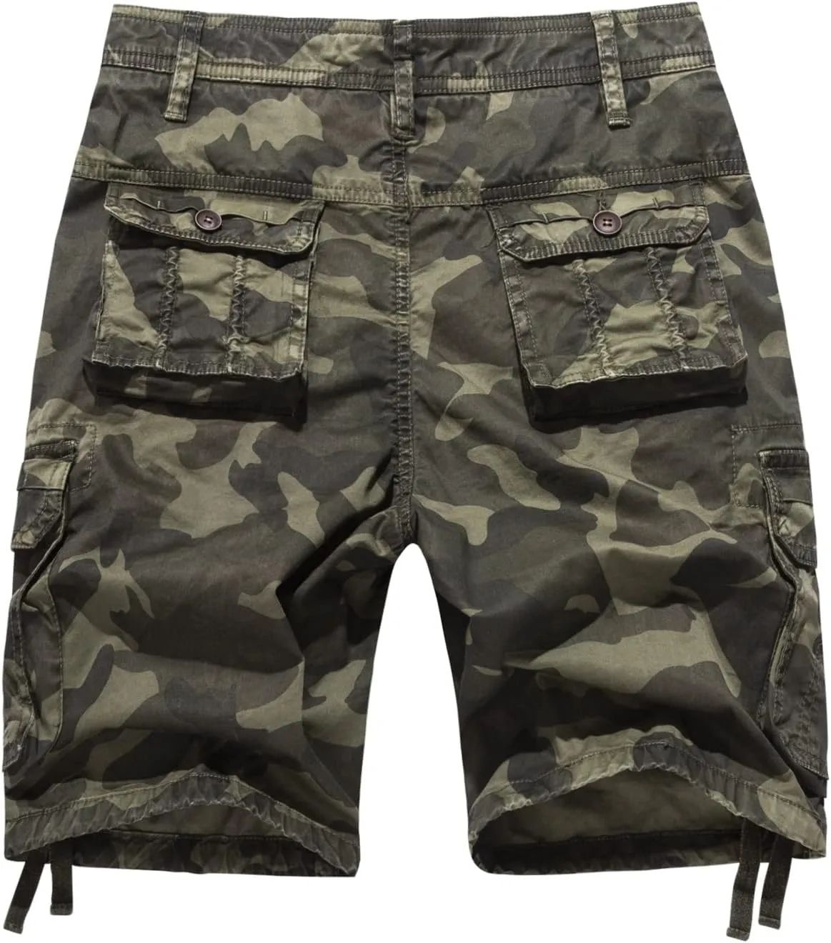 FOURSTEEDS Women's Casual Fitted Multi-Pockets Camouflage Twill Bermuda Cargo Shorts