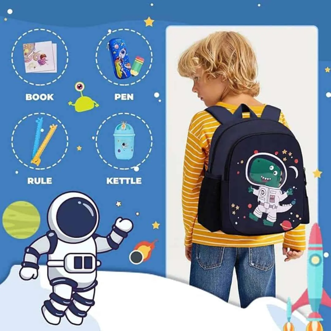 Frantic Printed 20 L  School Backpack Bag ( Light Blue )