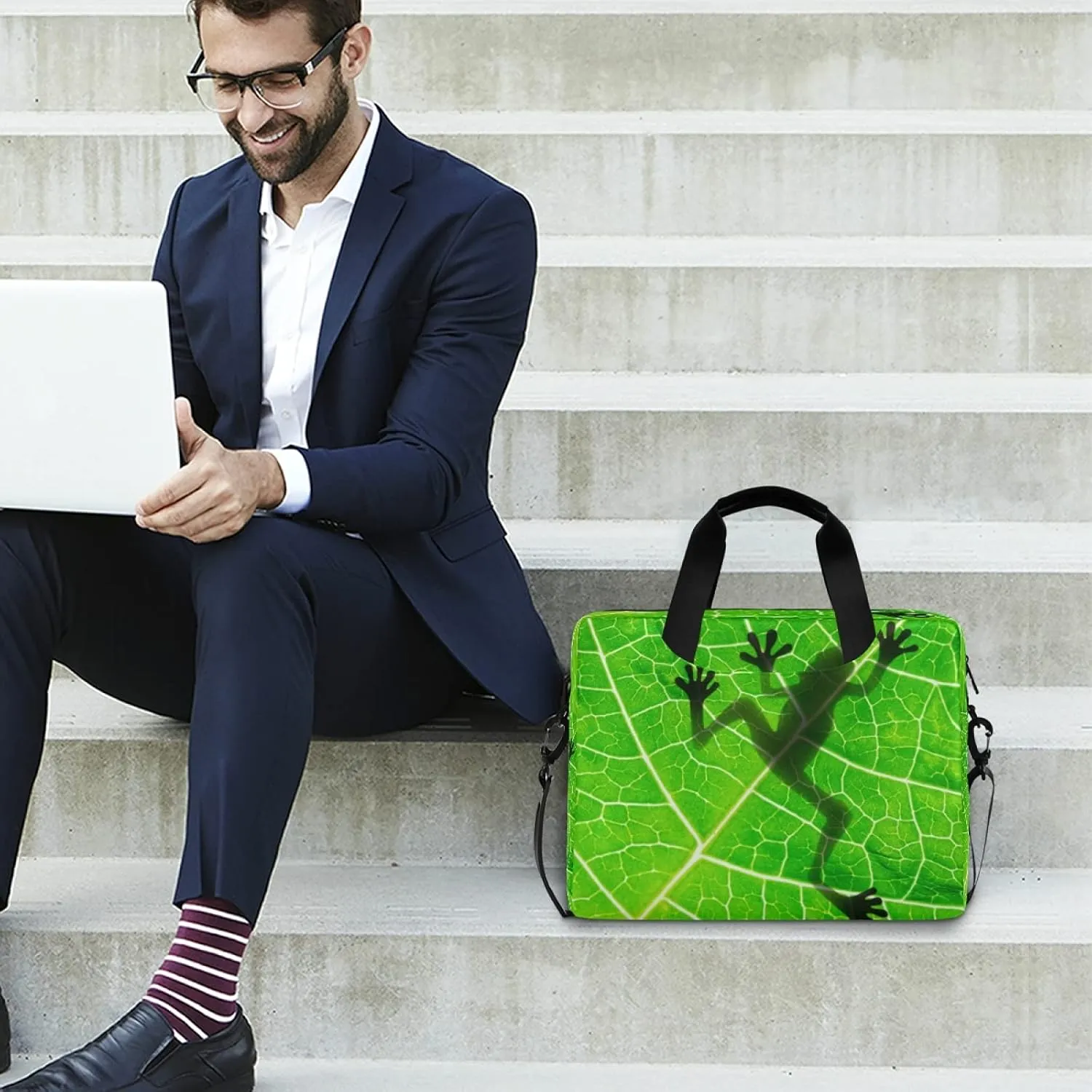 Frog Laptop Messenger Bag Case Sleeve Briefcase for Men Women