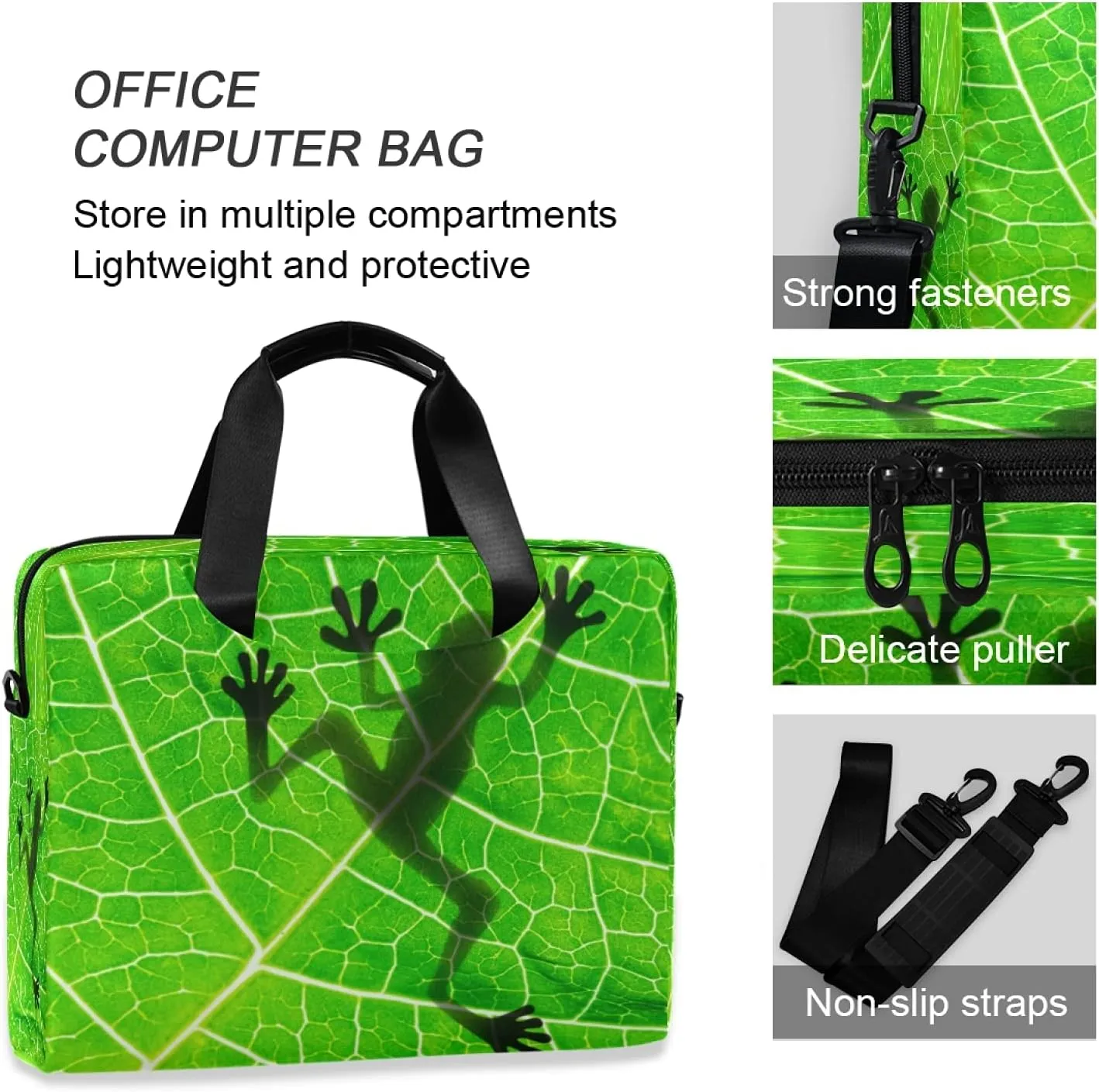 Frog Laptop Messenger Bag Case Sleeve Briefcase for Men Women