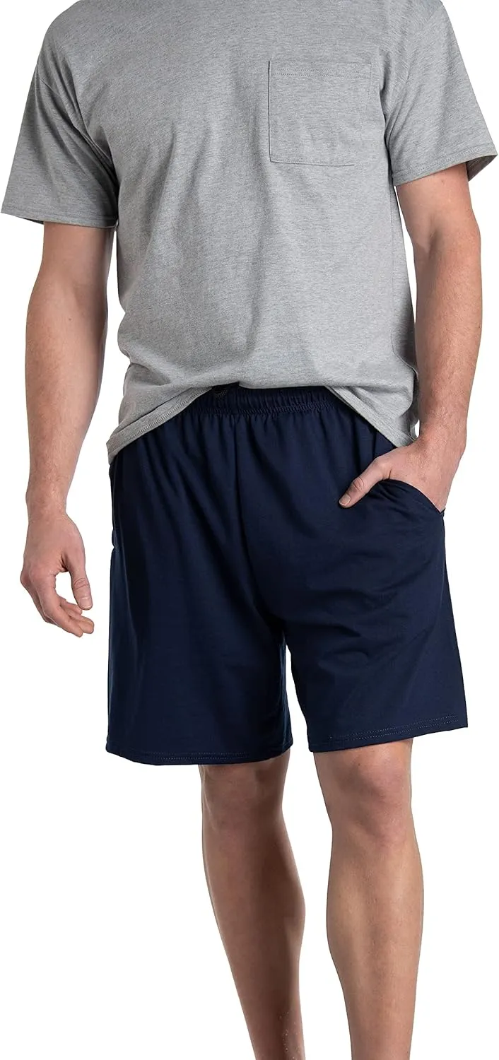 Fruit of the Loom Men's Eversoft Cotton Shorts with Pockets (S-4XL)