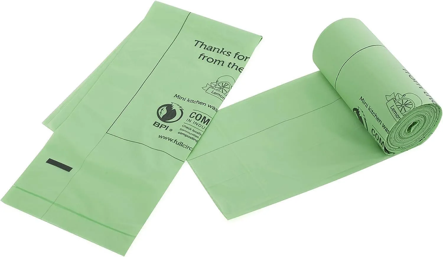 Full Circle Fresh Air Biodegradable Compost Bags, 2.5 Gallon / 25 Count, Original Scent