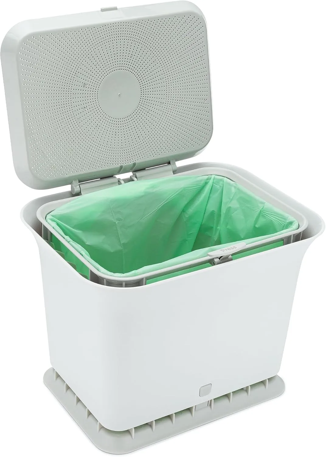 Full Circle Fresh Air Odor-Free Kitchen Compost Bin, Gray