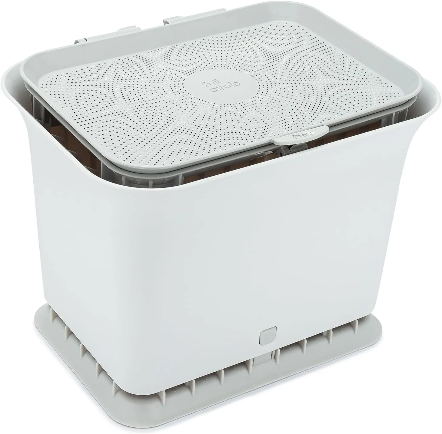 Full Circle Fresh Air Odor-Free Kitchen Compost Bin, Gray