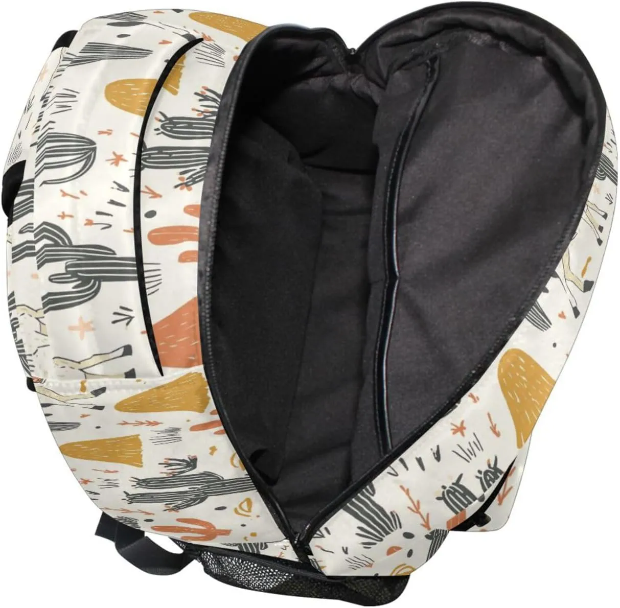 Fun Backpack for Teenager Fashion Laptop Bookbag with Chest Strap Gift Men & Women Western Cowboy Boho Cactus Cowboy Vast Wilderness