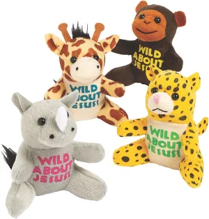 Fun Express Wild About Jesus Plush Safari Animals - Toys - VBS Vacation Bible School Supplies/Decor - 12 Pieces