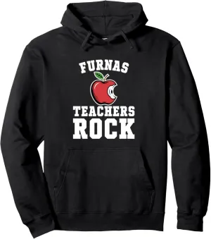 Furnas Teachers Rock! Retro School Support Teaching Pullover Hoodie
