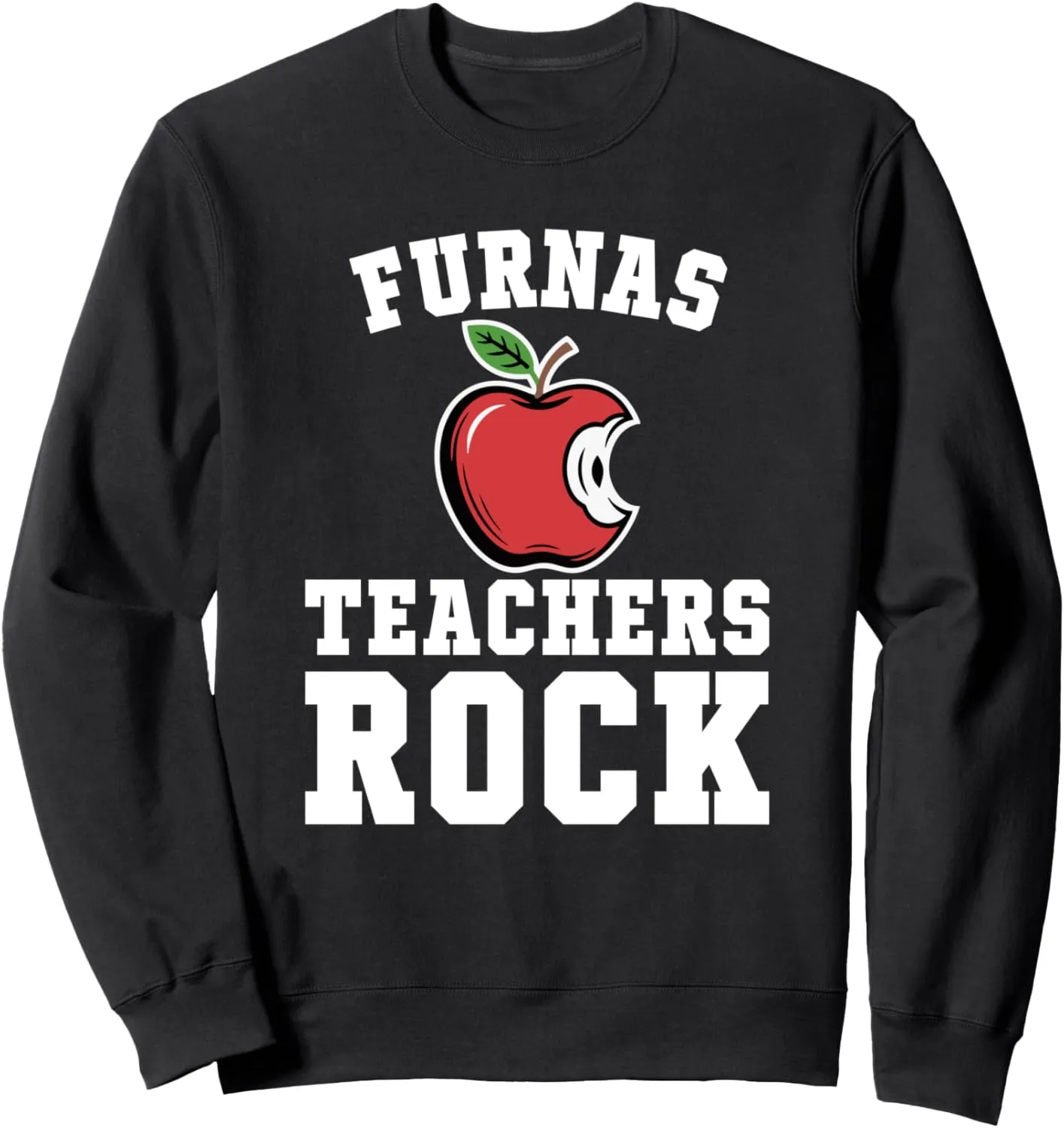 Furnas Teachers Rock! Retro School Support Teaching Sweatshirt