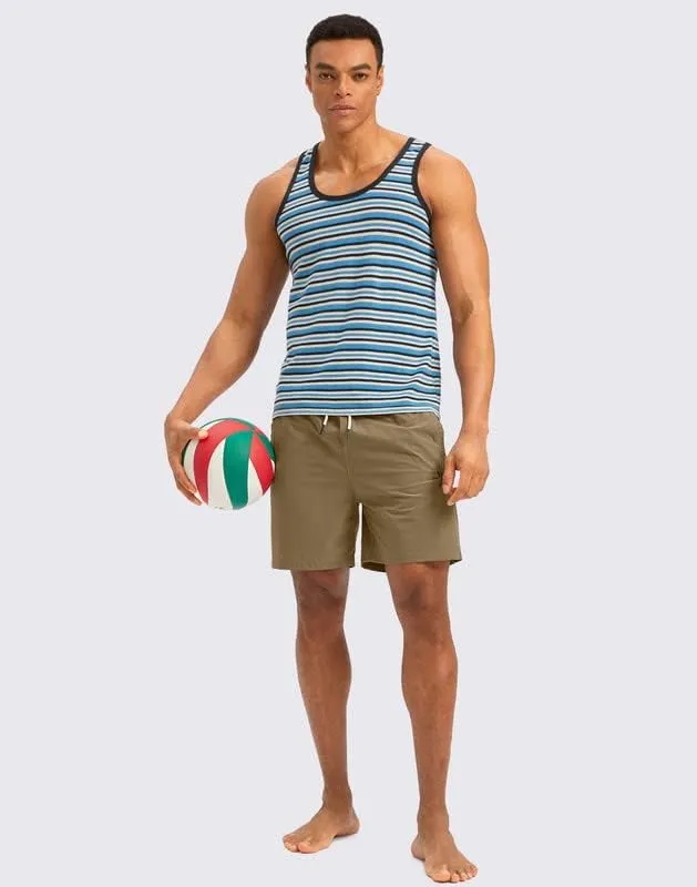 G Gradual Mens Swim Trunks with Compression Liner 5 inch Inseam Quick Dry Bathing Suits with Zipper Pocket-No Thigh Chafing