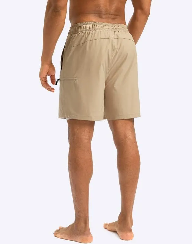 G Gradual Mens Swim Trunks with Compression Liner 5 inch Inseam Quick Dry Bathing Suits with Zipper Pocket-No Thigh Chafing
