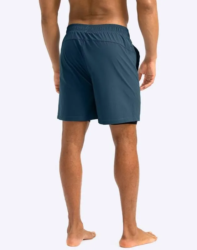 G Gradual Mens Swim Trunks with Compression Liner 5 inch Inseam Quick Dry Bathing Suits with Zipper Pocket-No Thigh Chafing