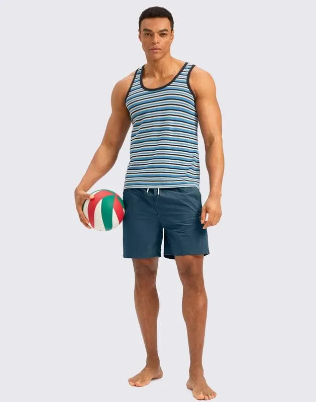 G Gradual Mens Swim Trunks with Compression Liner 5 inch Inseam Quick Dry Bathing Suits with Zipper Pocket-No Thigh Chafing