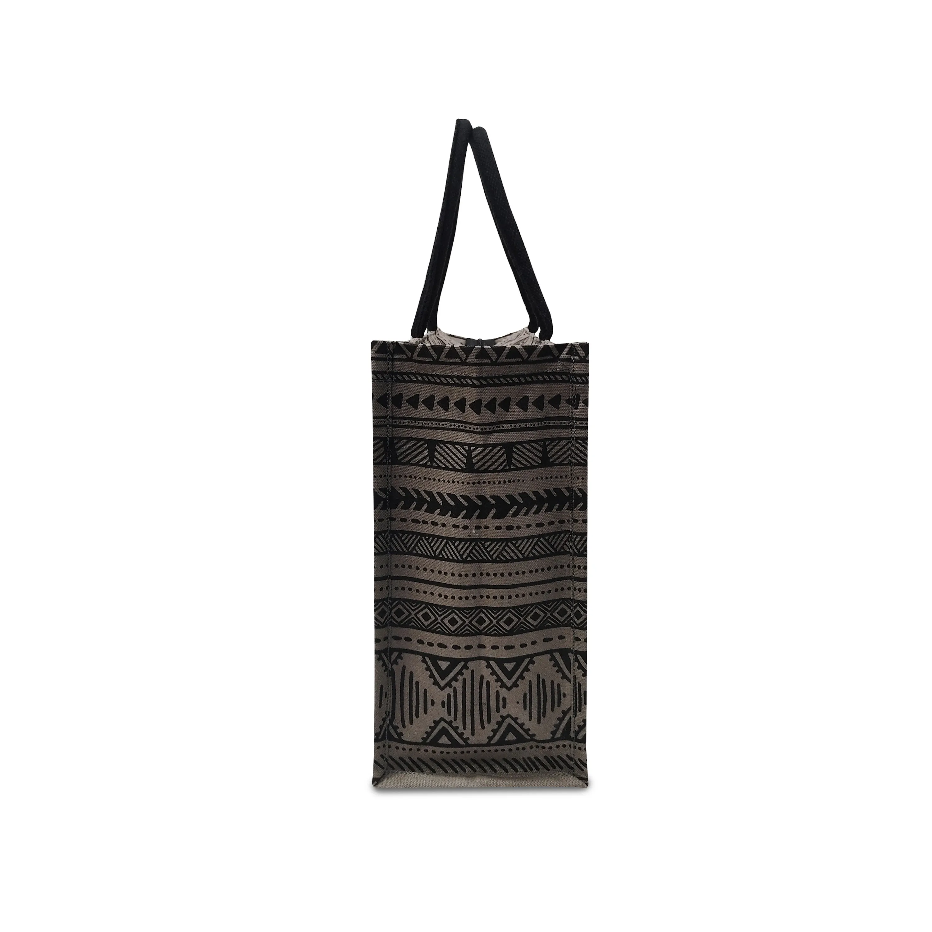 GEOMETRIC PRINT BAG WITH ZIPPER