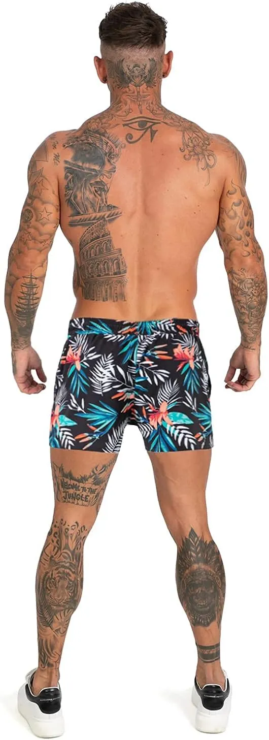 GINGTTO Men's Beach Shorts Bathing Suits with Mesh Lining