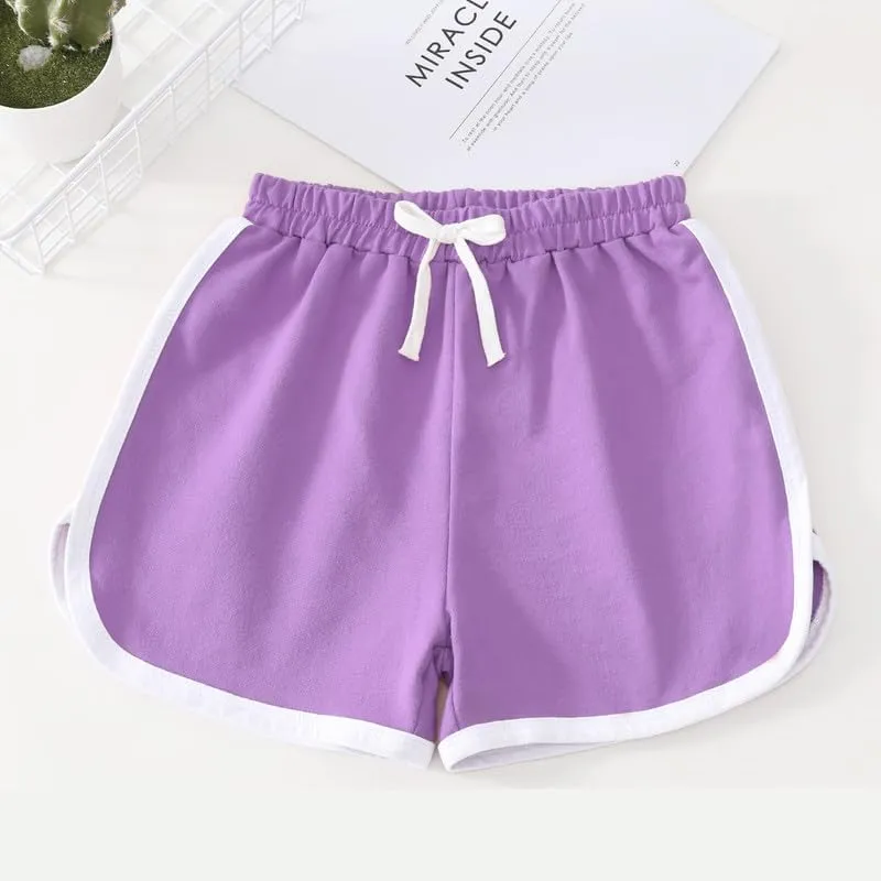 Girls Boys 3 Pack Running Athletic Cotton Shorts, Kids Baby Workout and Fashion Dolphin Summer Beach Sports