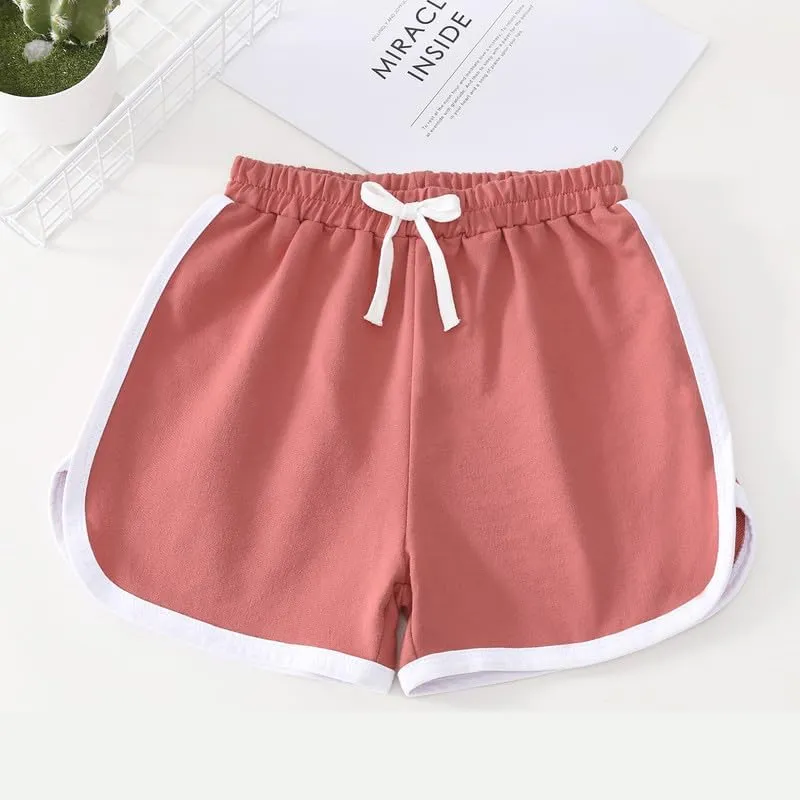 Girls Boys 3 Pack Running Athletic Cotton Shorts, Kids Baby Workout and Fashion Dolphin Summer Beach Sports