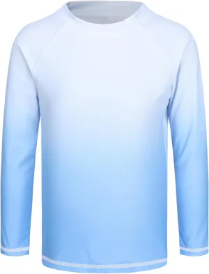 Girls Long Sleeve Swim Shirt Rash Guard Swimsuits for Girls UPF 50  Sun Protection Bathing Suit Hawaiian Swimwear 3-16 Years