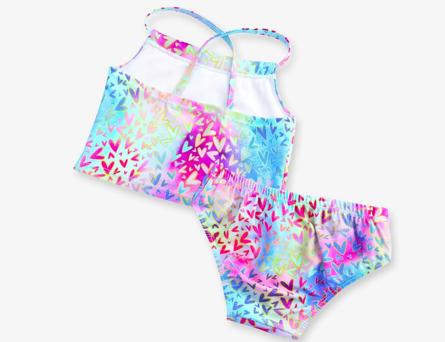 Girls Swimsuit 2-Piece Halter Tankini Set Beach Sport Bathing Suit UPF 50  Swimwear for 3-12 Years Old Kids