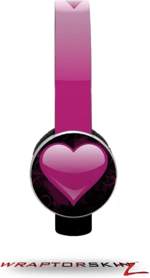 Glass Heart Grunge Hot Pink Decal Style Skin (fits Sol Republic Tracks Headphones - Headphones NOT Included)