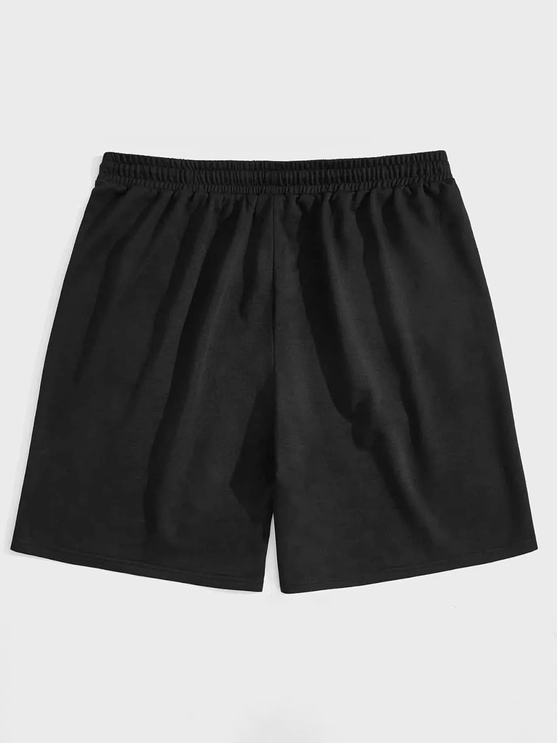 GORGLITTER Men's Letter Graphic Track Shorts Drawstring Waist Summer Workout Shorts