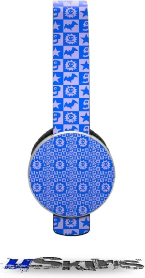 Gothic Punk Pattern Blue Decal Style Skin (fits Sol Republic Tracks Headphones - Headphones NOT Included)