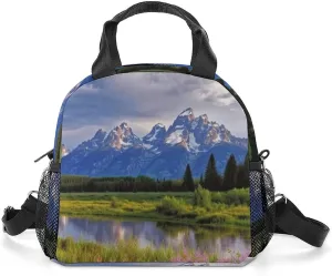 Grand Teton National Park Insulated Lunch Bag Portable Lunch Box Tote Cooler Bags Lunchbox For Travel Picnic Work