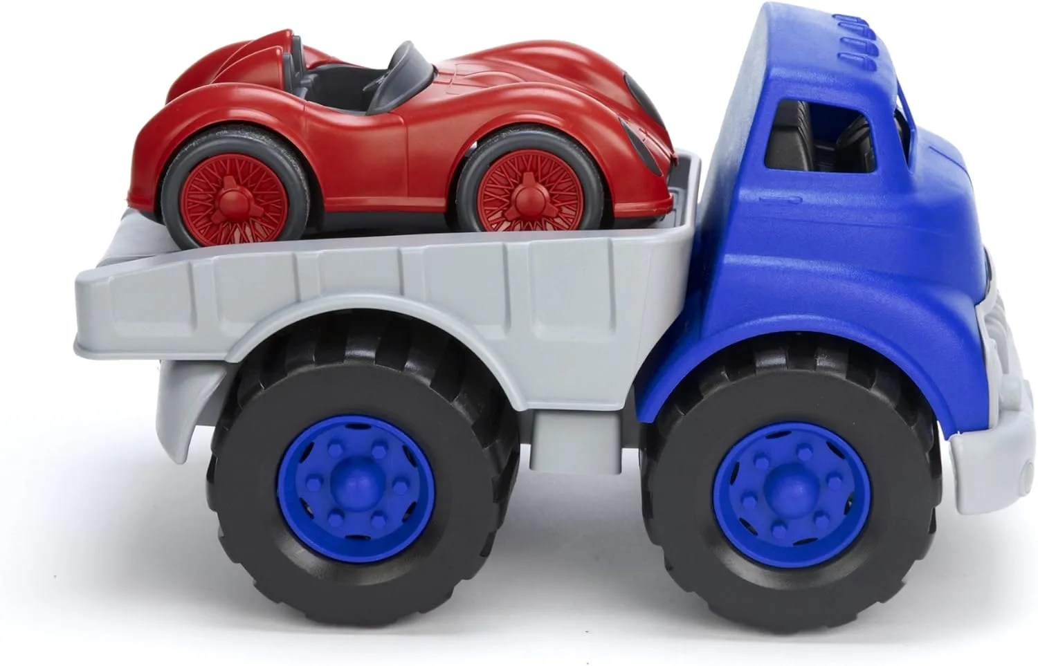 Green Toys Flat Bed Truck Blue/Grey & Race Car Red, 12 months - 6 years