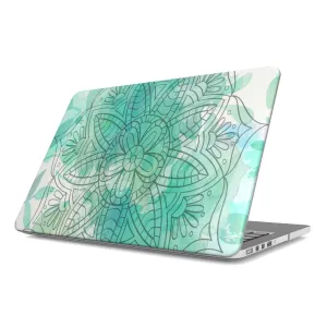 Green Watercolor Mandala MacBook Case, MacBook Air Case, MacBook Air 13 Case, MacBook Pro Case, MacBook Pro 14 inch Case