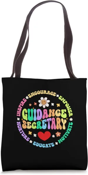 Groovy Guidance Secretary Appreciation Week Back to School Tote Bag