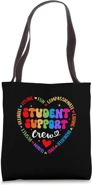Groovy Student Support Crew Appreciation Day Back To School Tote Bag