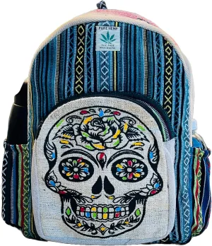Gurkha Handmade Hemp Backpack 13 IN Large Unique Himalayan Hemp Backpack Hippie, Festival, Hiking, Tablet & Laptop Backpack - Handmade In Mt. Everest Country Nepal