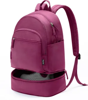 Gym Backpack for Women Small Gym bag with Expandable Shoe Compartment Waterproof Travel Backpack 26L