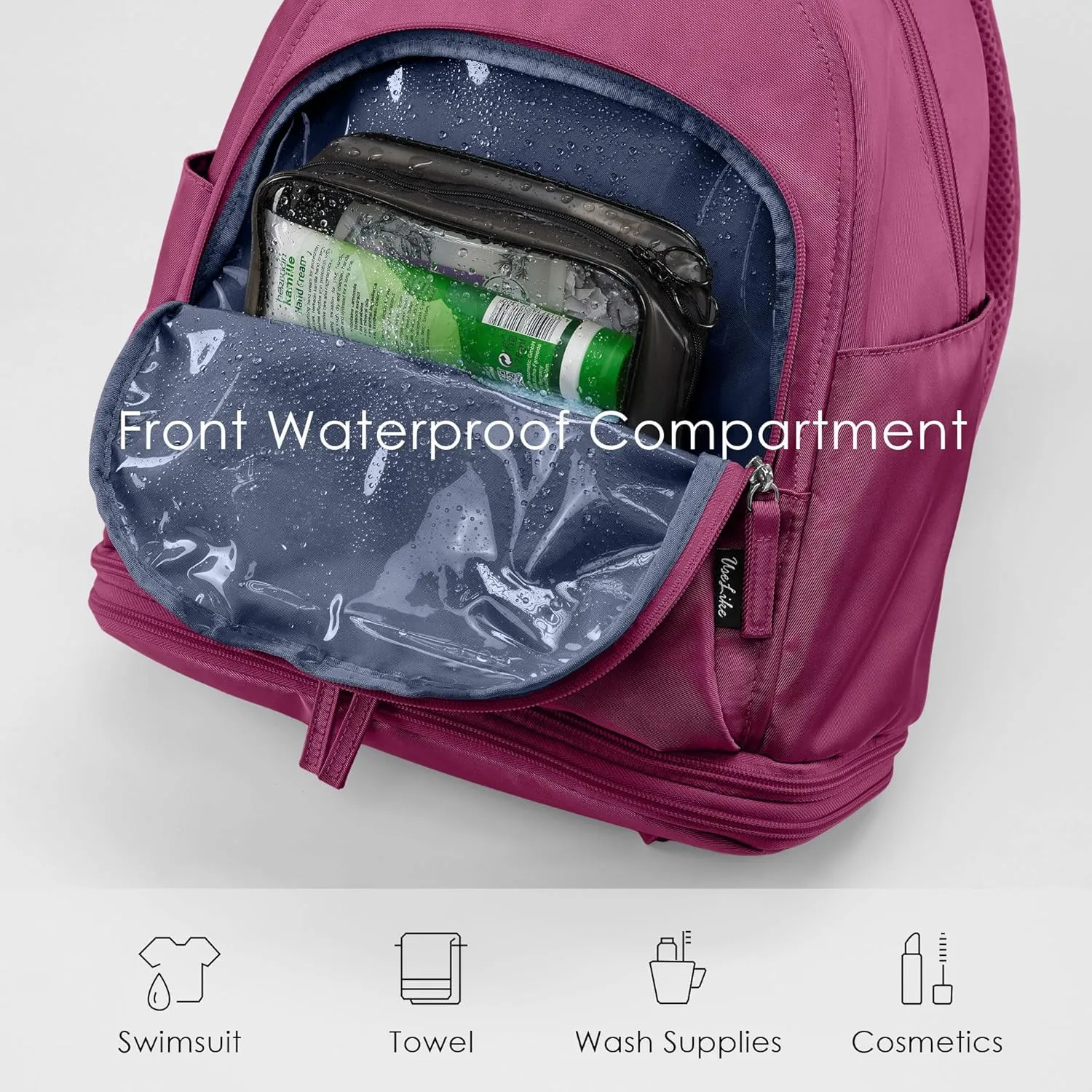Gym Backpack for Women Small Gym bag with Expandable Shoe Compartment Waterproof Travel Backpack 26L