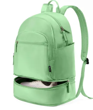 Gym Backpack for Women Small Gym bag with Expandable Shoe Compartment Waterproof Travel Backpack 26L