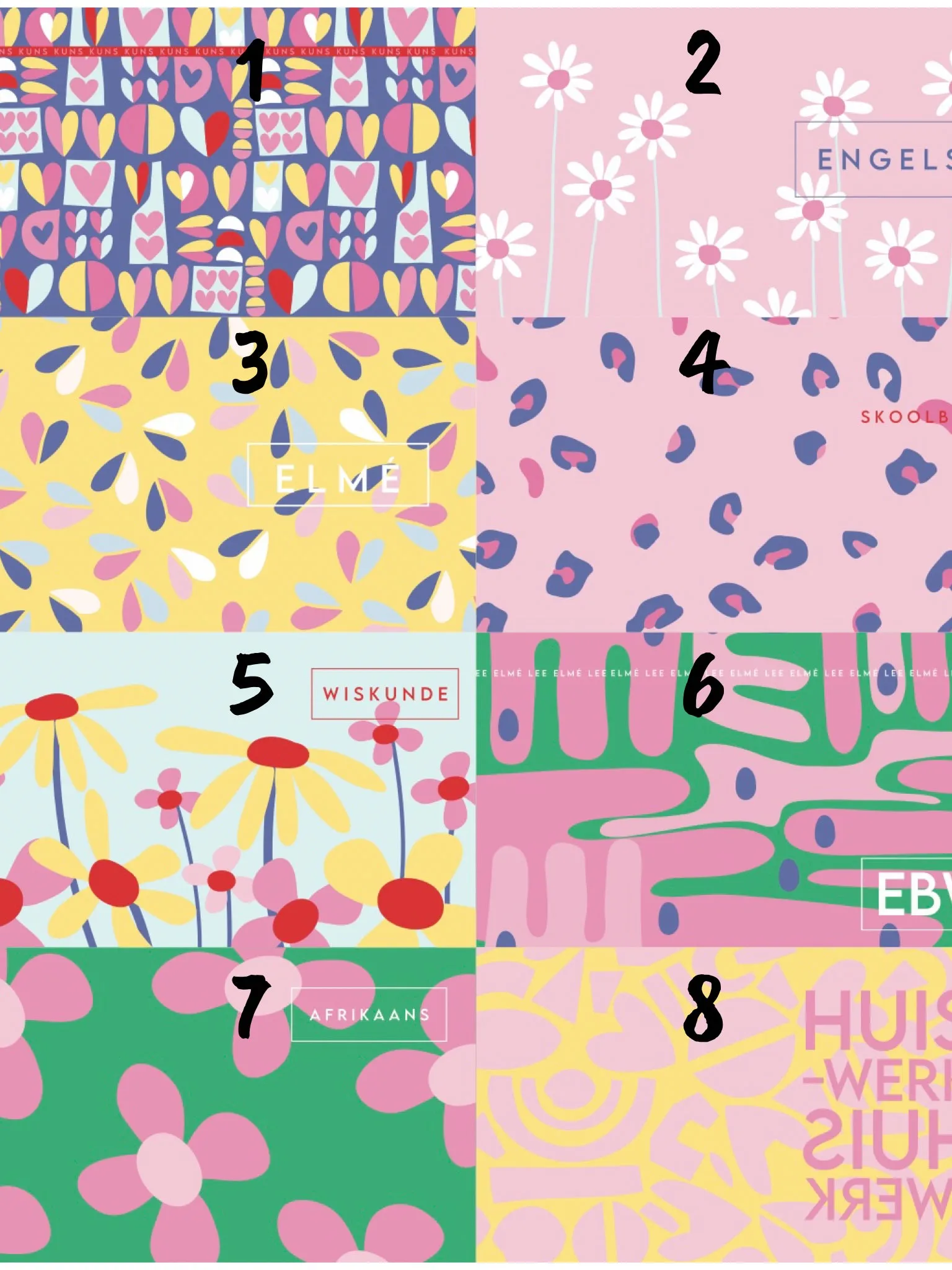 H&G Print & Personalised Book Bag combo sets - GIRLS