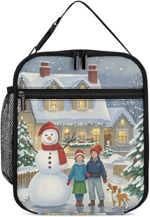 Happy Atmosphere Insulated Lunch Box for Women Men Portable Reusable Lunch Bag Leak Proof Cooler Tote Bag Thermal Container for Picnic Office Travel Work