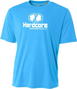 Hardcore Men's Short Sleeve Rash Guard Surf Shirt - Relaxed Fit Swimwear Designed for Combined Comfort and Performance
