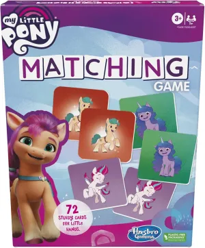 Hasbro Gaming My Little Pony Matching Game for Kids | 1  Players | Preschool Board Games for Clasroom | Back to School Gifts | Ages 3 