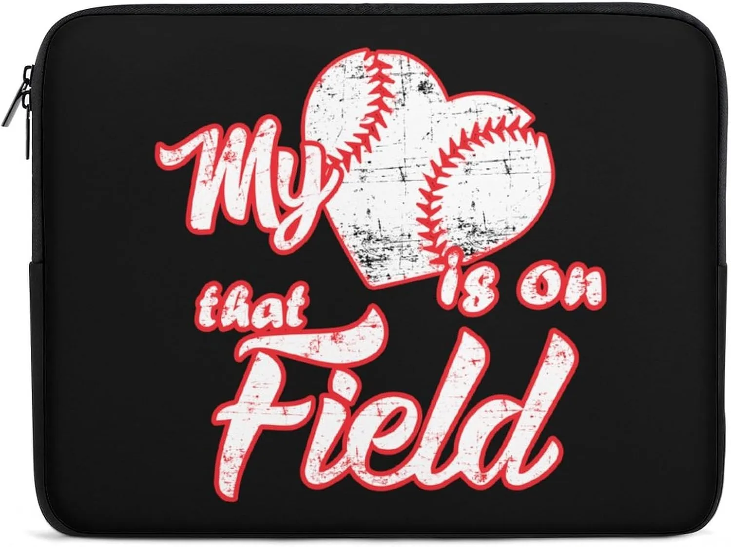 Heart is on Field Baseball Laptop Sleeve Case Computer Handbags Briefcase Carrying Bag for 10/12/13/15/17 Inch Laptops