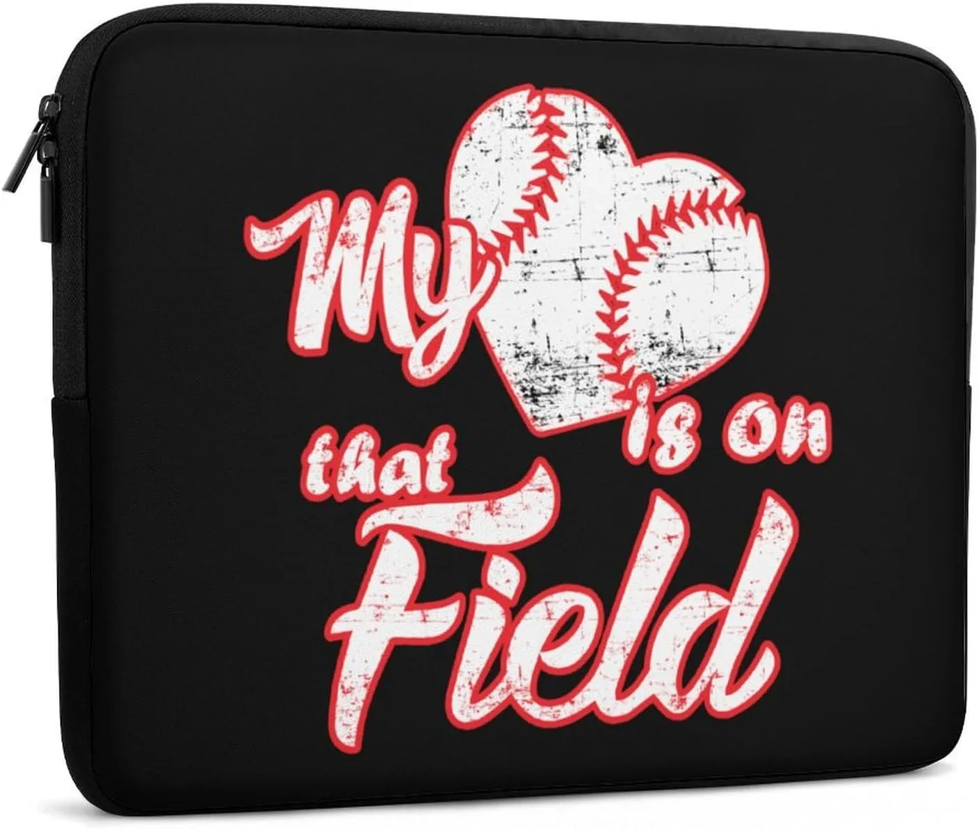 Heart is on Field Baseball Laptop Sleeve Case Computer Handbags Briefcase Carrying Bag for 10/12/13/15/17 Inch Laptops