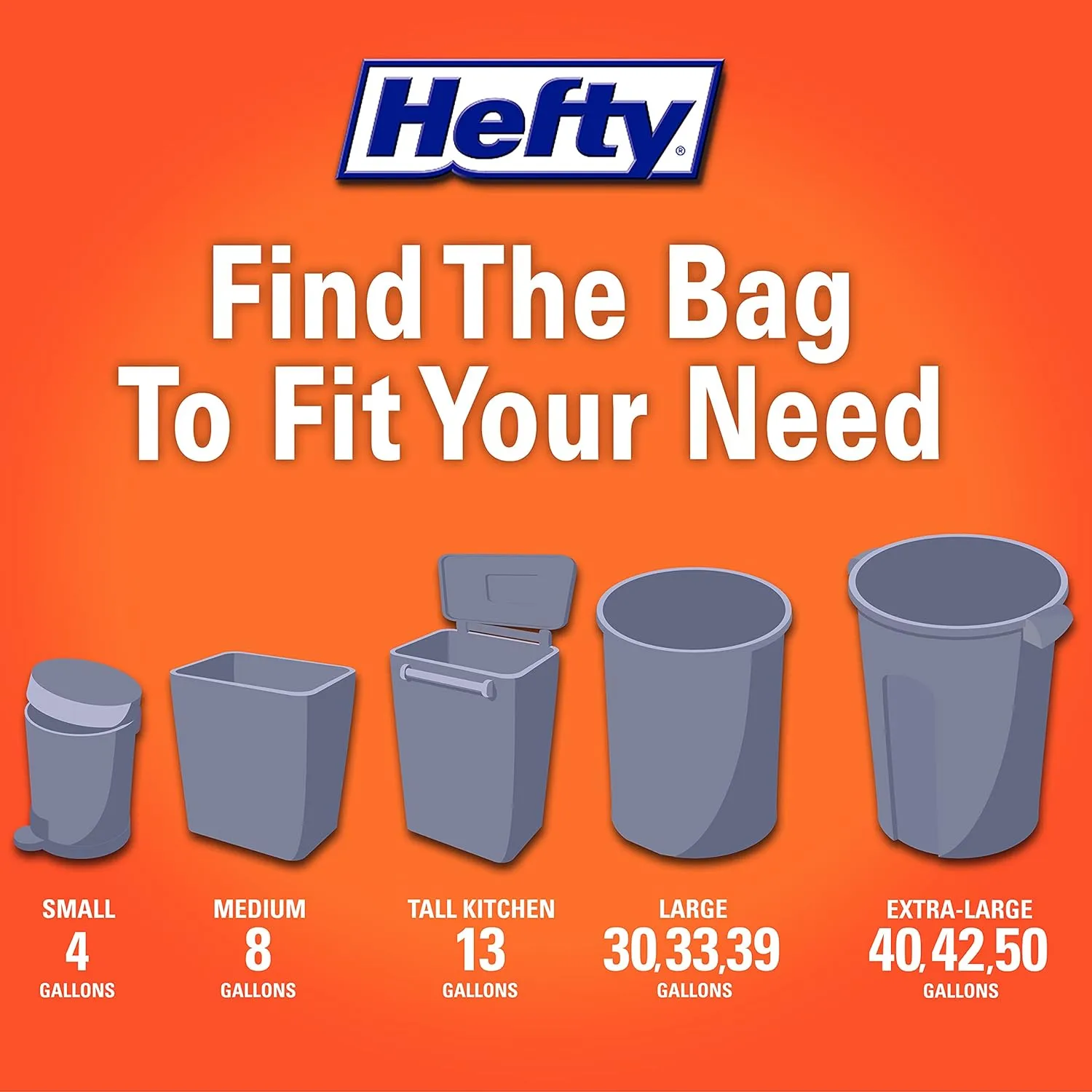 Hefty Ultra Strong 13 Gallon Trash Bags, Tall Kitchen Trash Bags 13 Gallon Size, Drawstring Closure, Continuous Odor Control, White, Citrus Twist Scent, 80 Bags