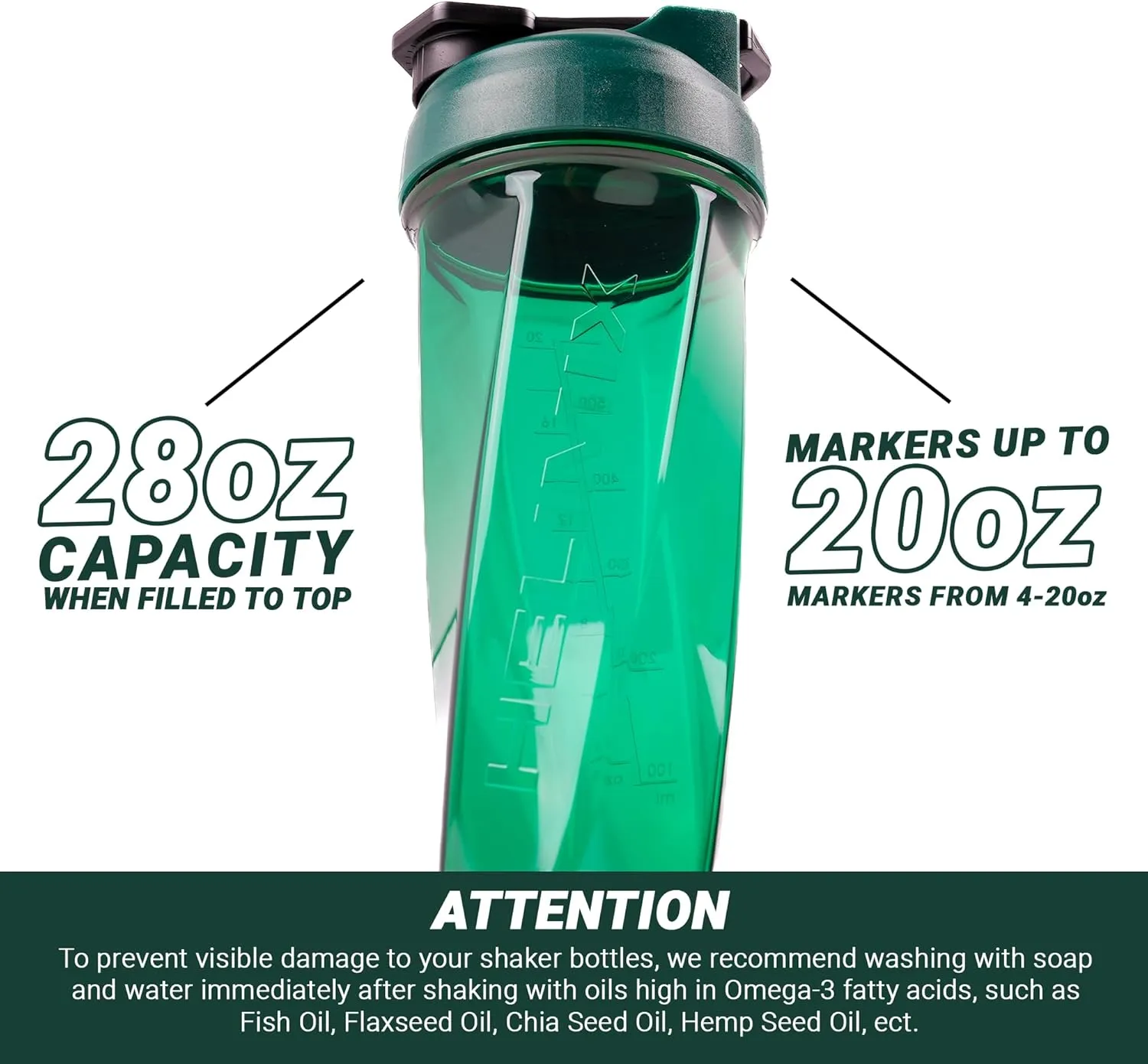 HELIMIX 2.0 Vortex Blender Shaker Bottle Holds upto 28oz | No Blending Ball or Whisk | USA Made | Portable Pre Workout Whey Protein Drink Shaker Cup | Mixes Cocktails Smoothies Shakes | Top Rack Safe