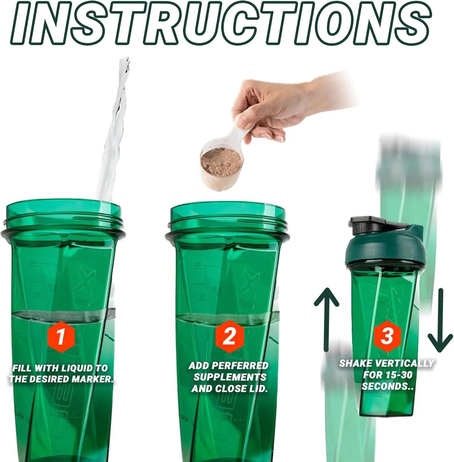 HELIMIX 2.0 Vortex Blender Shaker Bottle Holds upto 28oz | No Blending Ball or Whisk | USA Made | Portable Pre Workout Whey Protein Drink Shaker Cup | Mixes Cocktails Smoothies Shakes | Top Rack Safe