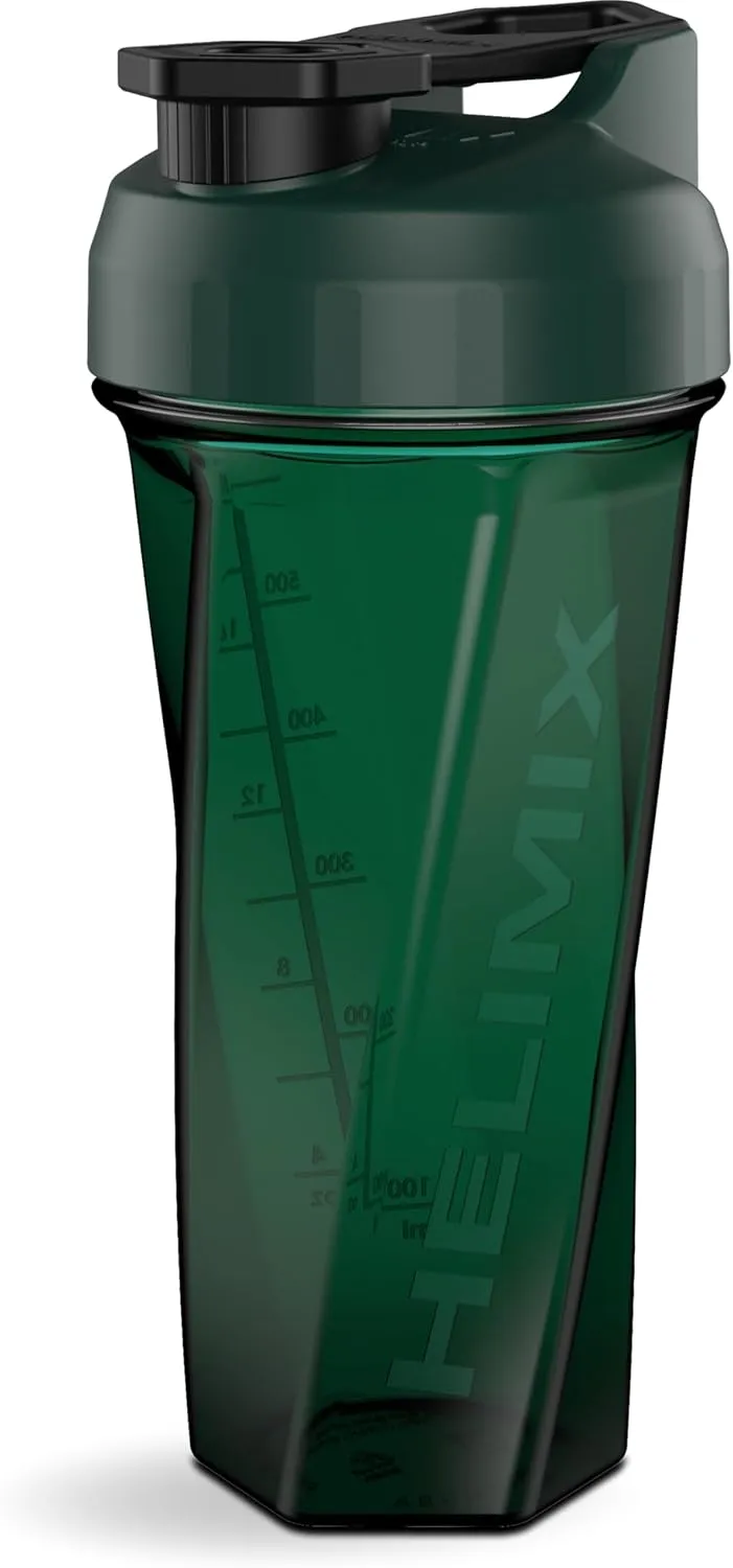 HELIMIX 2.0 Vortex Blender Shaker Bottle Holds upto 28oz | No Blending Ball or Whisk | USA Made | Portable Pre Workout Whey Protein Drink Shaker Cup | Mixes Cocktails Smoothies Shakes | Top Rack Safe