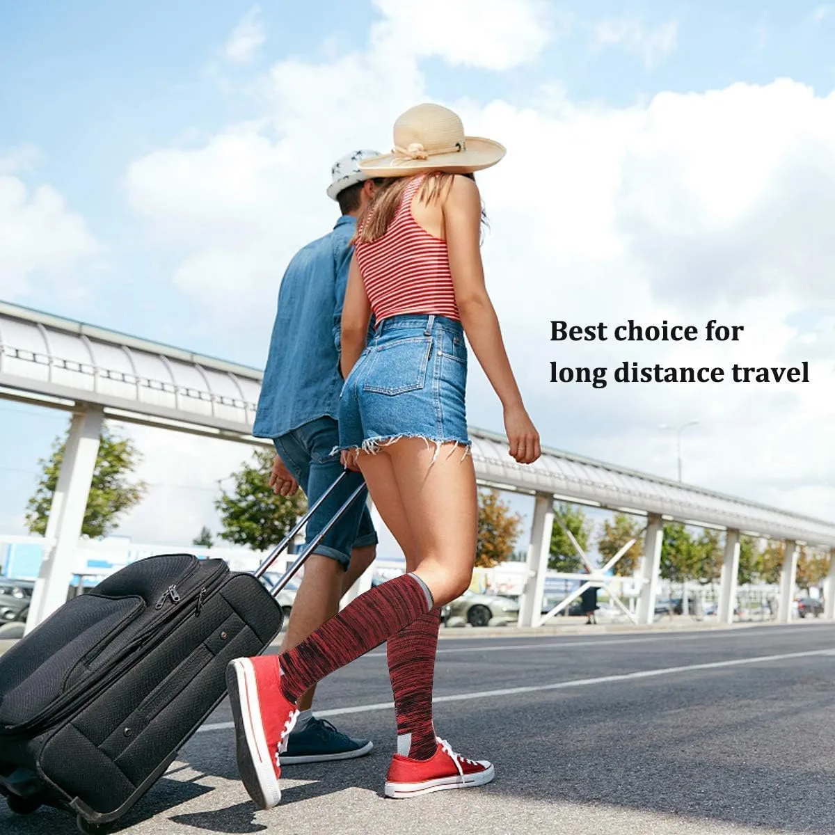 Hi Clasmix Graduated Compression Socks for Women&Men Wide Calf Comfort Best for Circulation,Pregnancy,Media,Nurse,Running,Travel